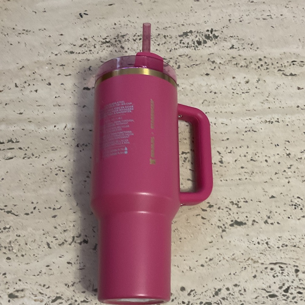 Starbucks x Stanley 2024 Holiday Glitter Pink  Quencher 40 oz - NEW - Picture 1 of 4
